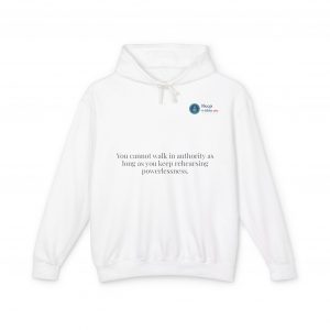 Inspirational Quote Hoodie with QR Code — "You cannot walk in authority..."