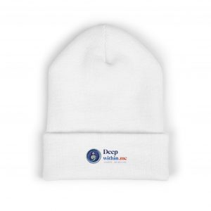 Deep Within embroidered beanie | cuffed knit hat