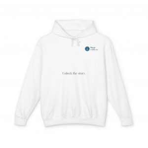 QR Code Hoodie — “Unlock the Story” Lightweight Hooded Sweatshirt